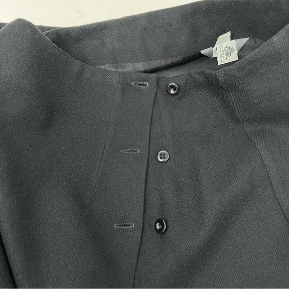 VTG Michele Black Wool Pencil Wrap Midi Length Skirt Size 13/14 14 Lined Career - Picture 12 of 15